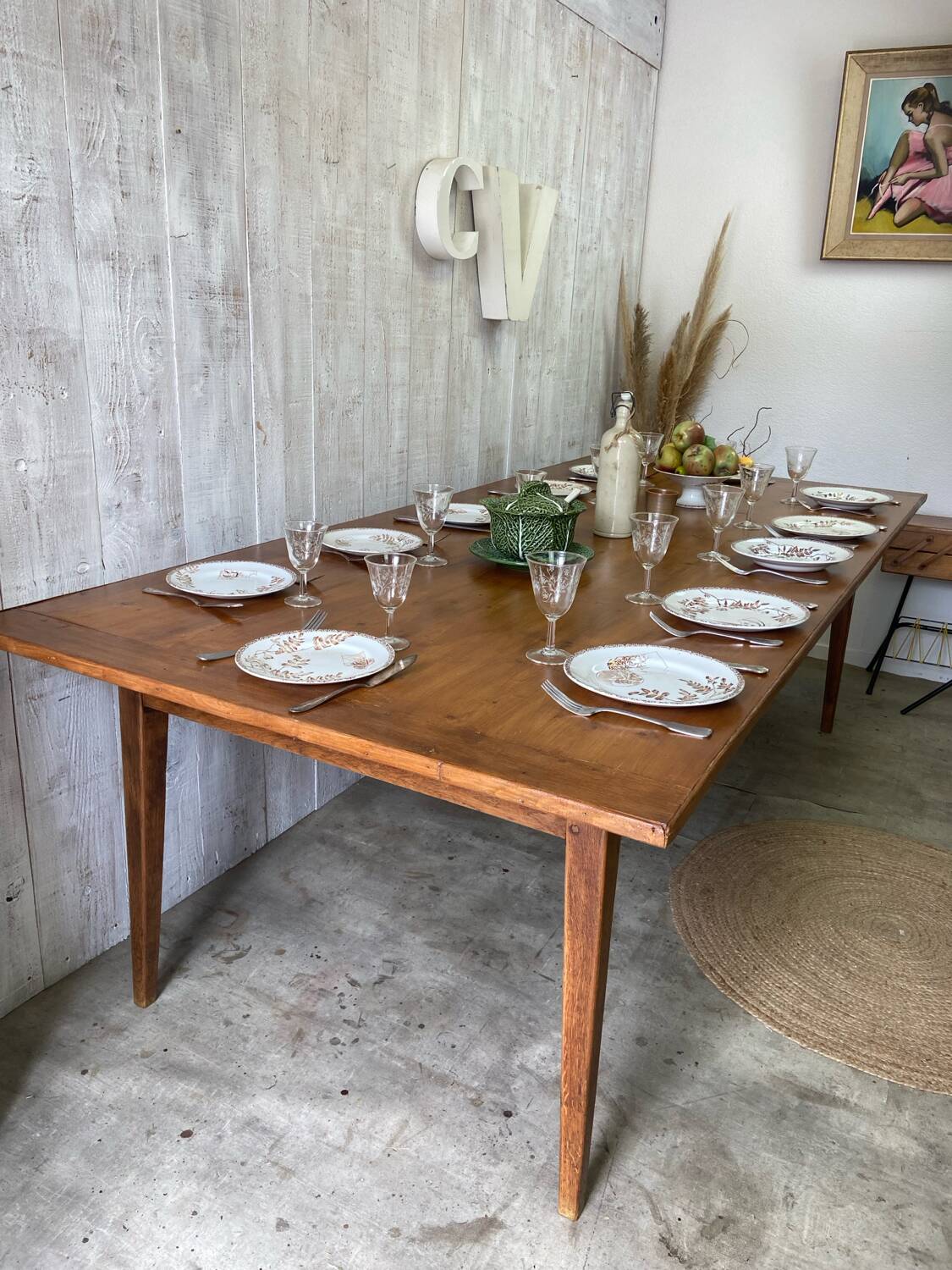 Table de ferme 237x107 cm