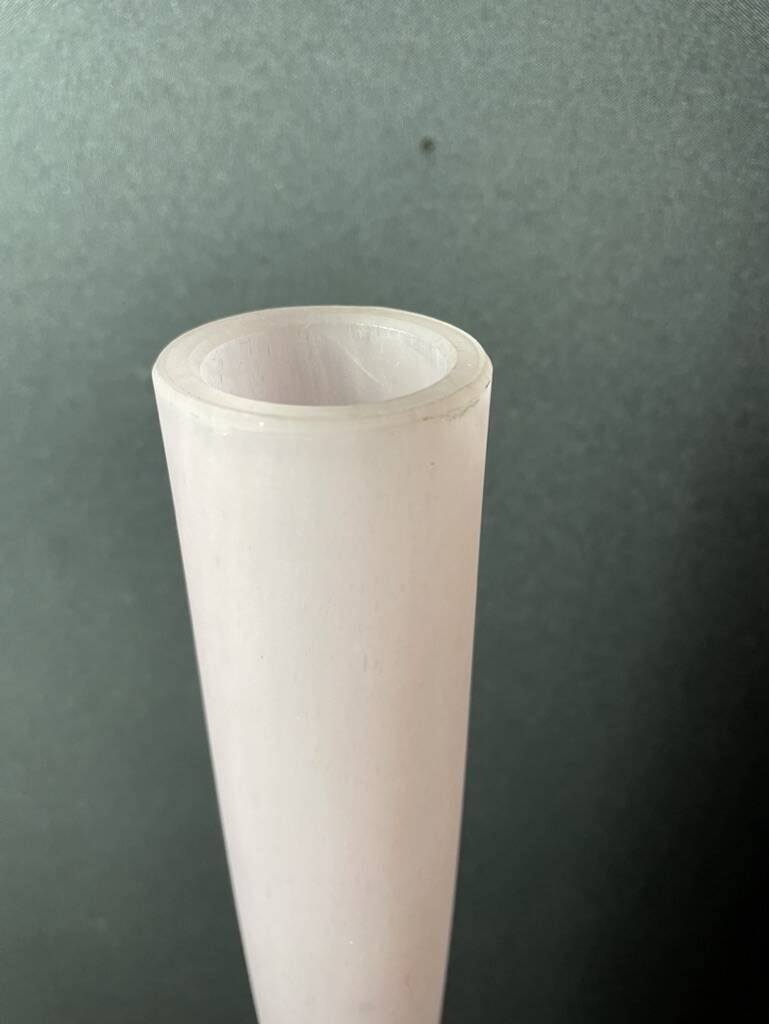 Soliflore vase named “Berluze or Galinette” – Marmoreal glass – Signed (illegible)