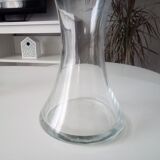 Pair of transparent glass vase