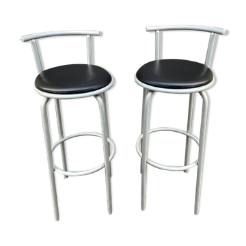 Paire de tabourets de bar vintage