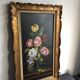 Huile sur toile tableau de fleurs