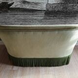 Green velvet toad sofa