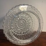 Ceiling light in bubbled chiseled glass with porcelain socket