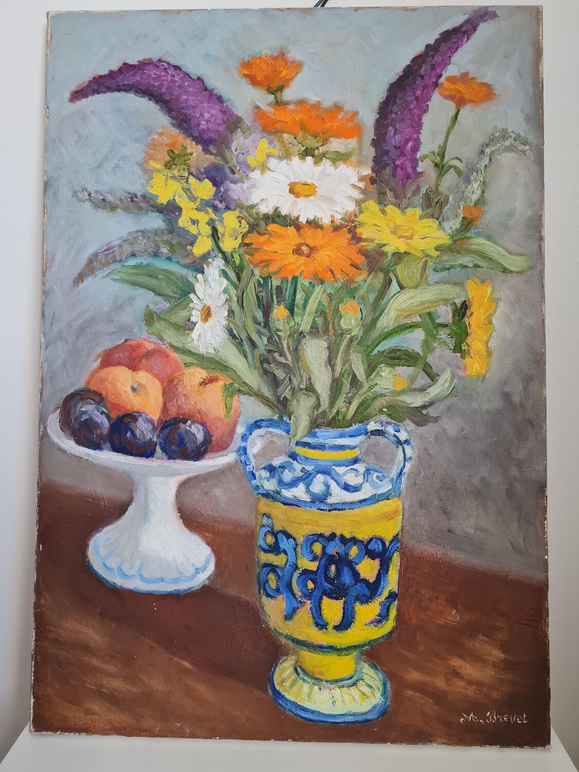 Still life flowers and fruits
