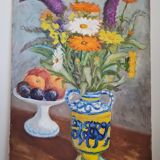Still life flowers and fruits