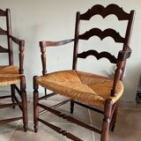 Pair of brutalist armchairs