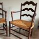 Pair of brutalist armchairs