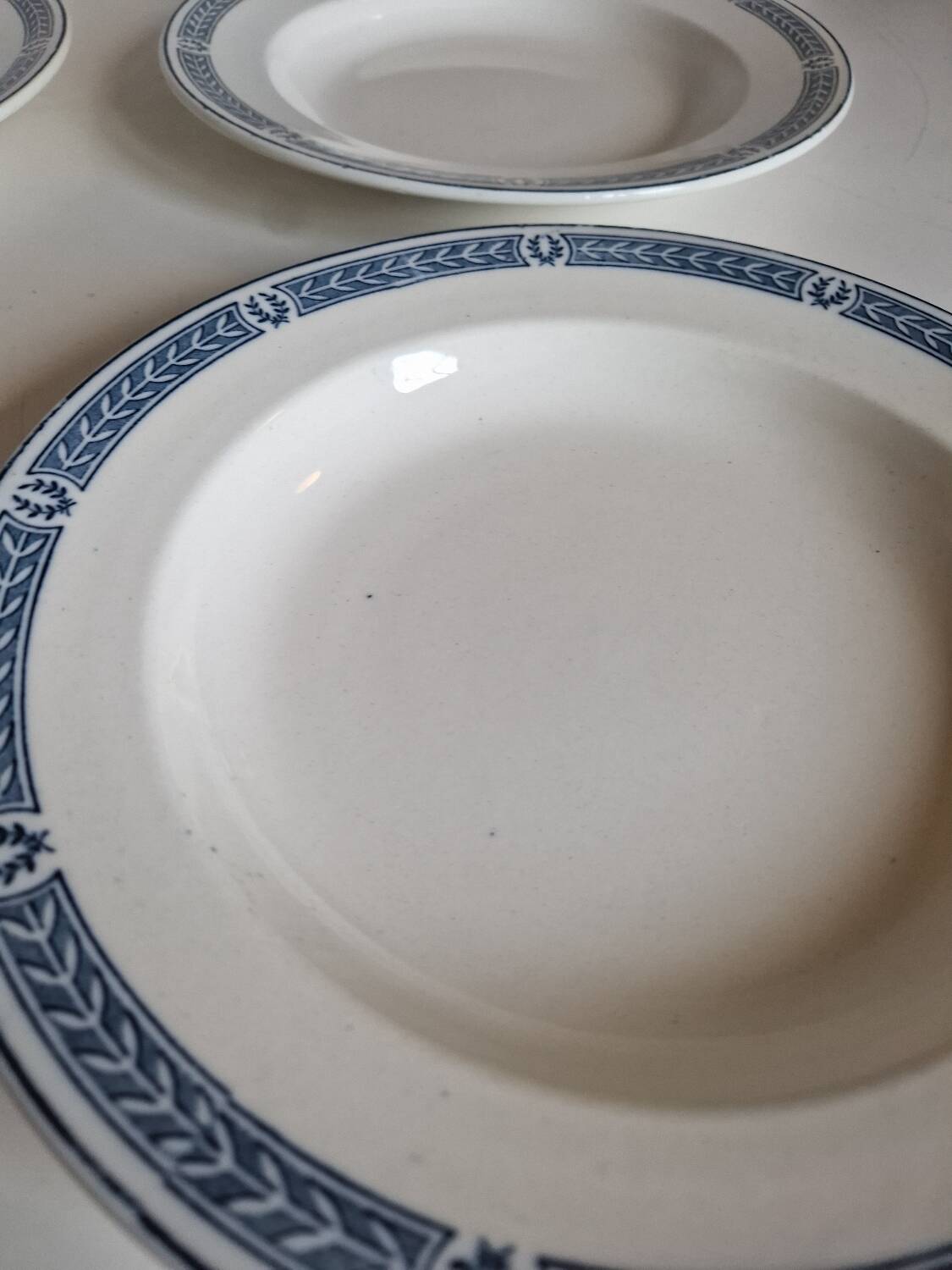 Set of 14 Terre de fer Salins plates, Castellane model