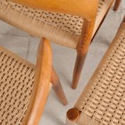 Set of 4 chairs model 75 in oak, Niels O. Møller, Denmark, 1950s