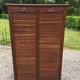 Oak double curtain workshop cabinet