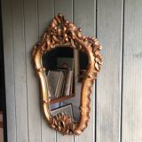 Miroir rocaille bois doré, XIXeme