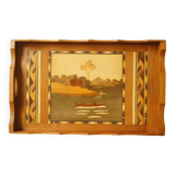 Madagascar wood marquetry tray