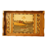Madagascar wood marquetry tray