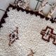Vintage moroccan rug berber handmade 74cm x 136cm 1970s