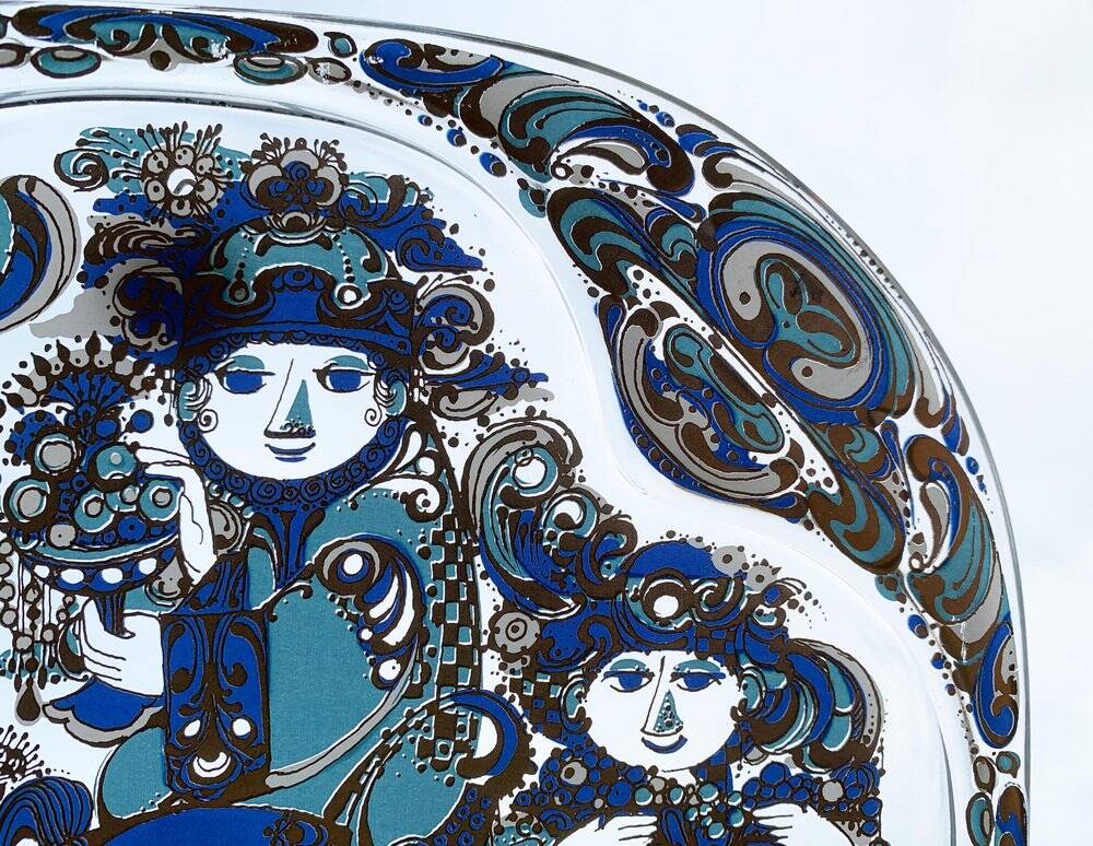 Limited edition German vintage Christmas wall plate by Bjørn Wiinblad for Rosenthal, 1978