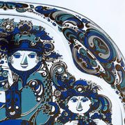 Limited edition German vintage Christmas wall plate by Bjørn Wiinblad for Rosenthal, 1978