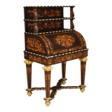 Napoleon III style marquetry cylinder desk