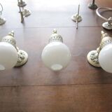 Set of antique silver bathroom elements