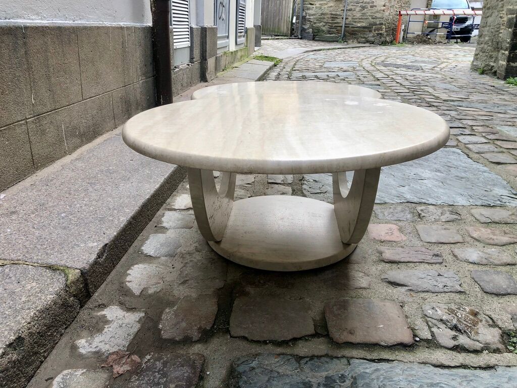 Italian travertine coffee table
