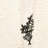 Soliflore with floral motif in pewter