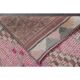 Vintage Turkish Oushak handmade wool cotton pink runner rug 82x346