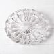 Vintage Heavy Cut Glass Ashtray, Large Round Mid-Century Accessory