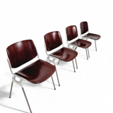 Set of 4 DSC 106 chairs by G. Piretti for Castelli - Circa 1960