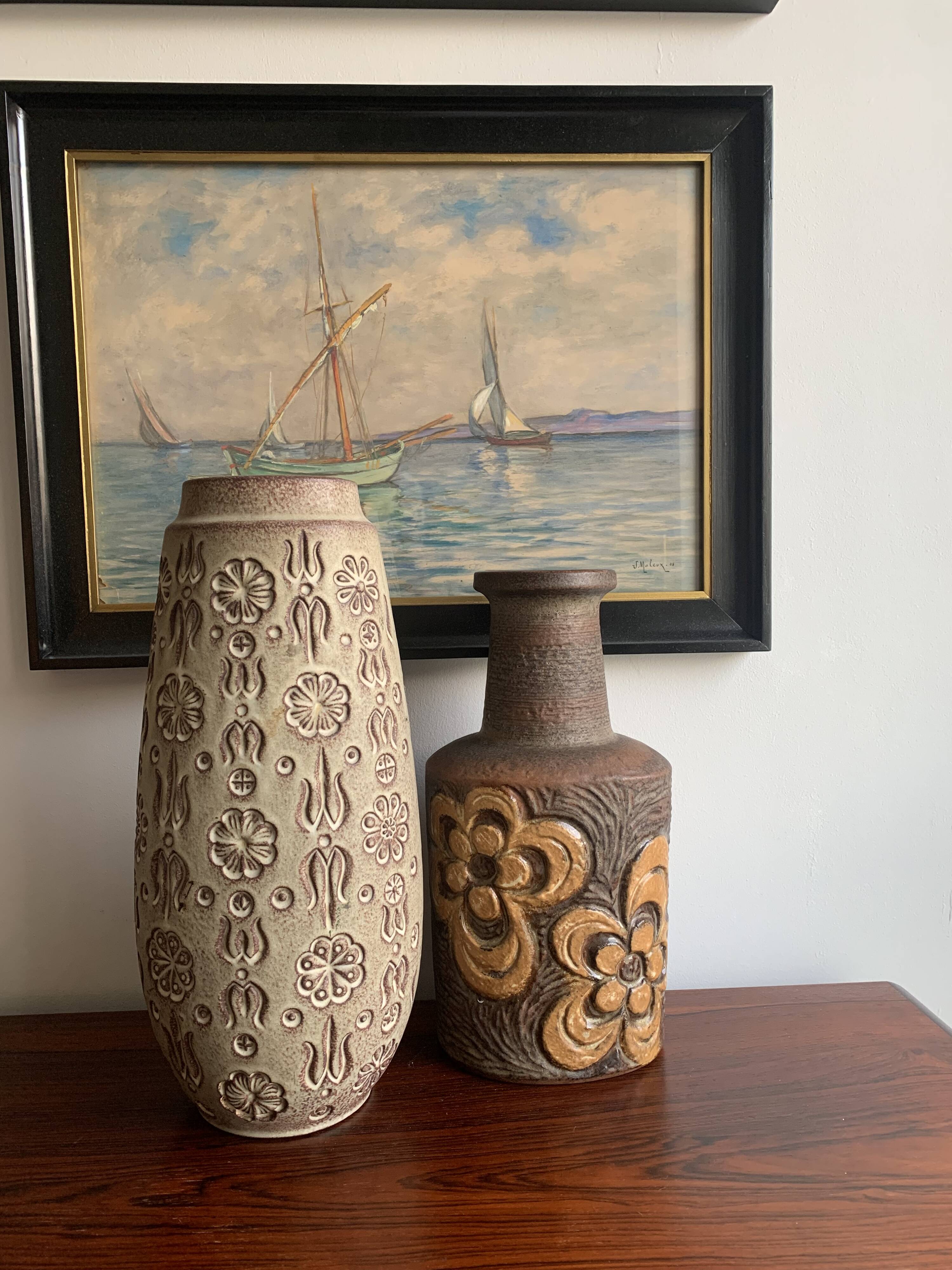 Large Vintage  Ceramic  Vase West Germany, 1970S