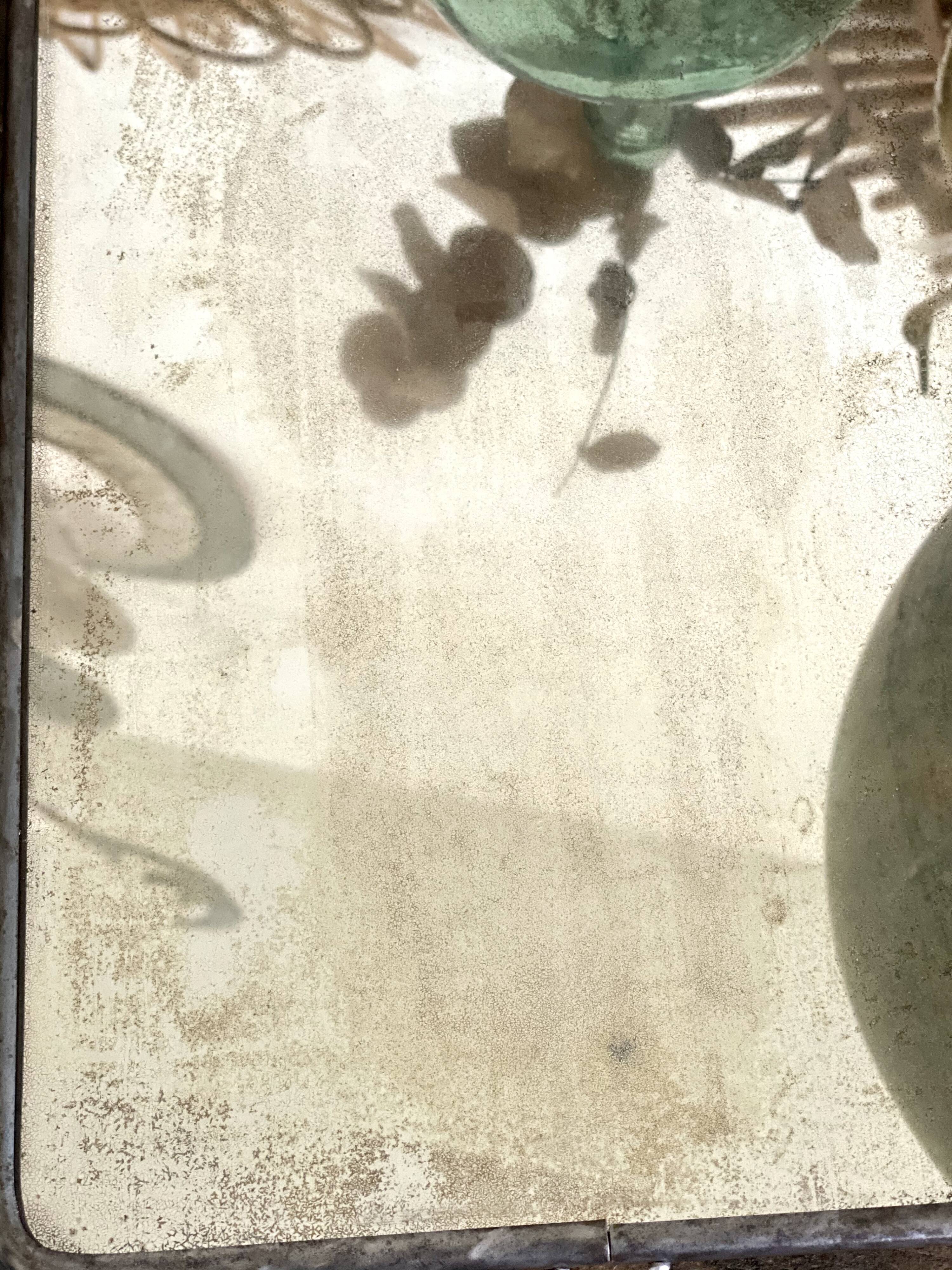 Vintage triptych barber mirror