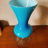 Blue opaline vase