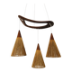 Teakwood and Sisal Cascading Lamp by Jean Rispal