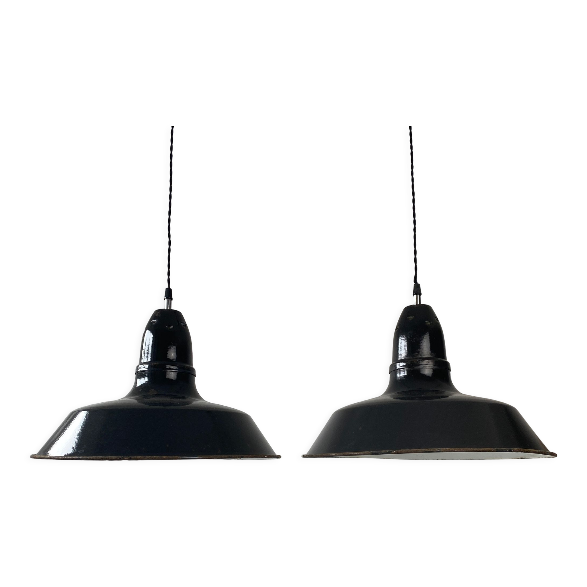 Pair of old industrial suspensions 40 cm