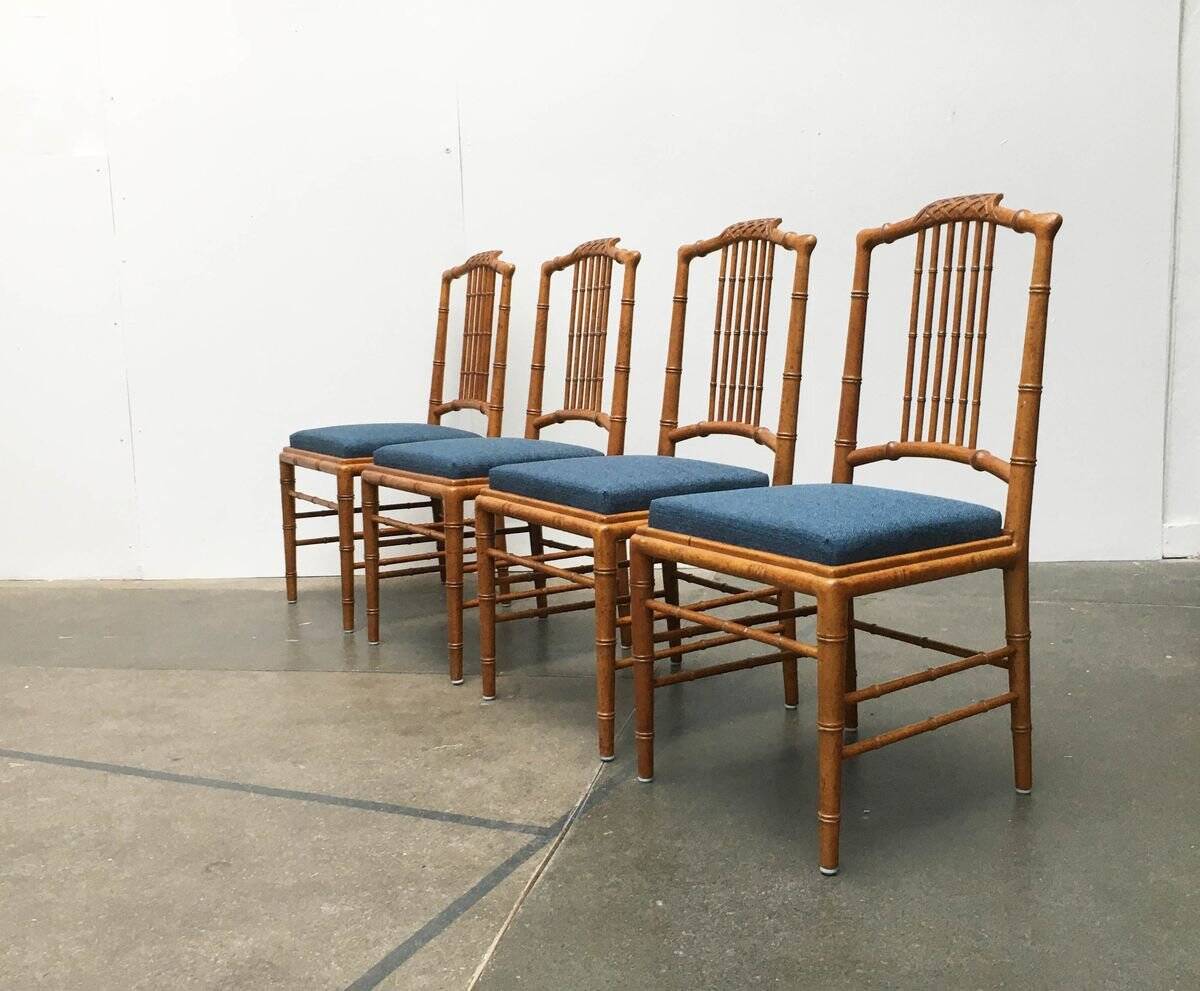 Mid-century Italian dining chairs by Giorgetti, set of 4.