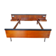Scandinavian style bed in 140 with two integrated nightstands and two night lights