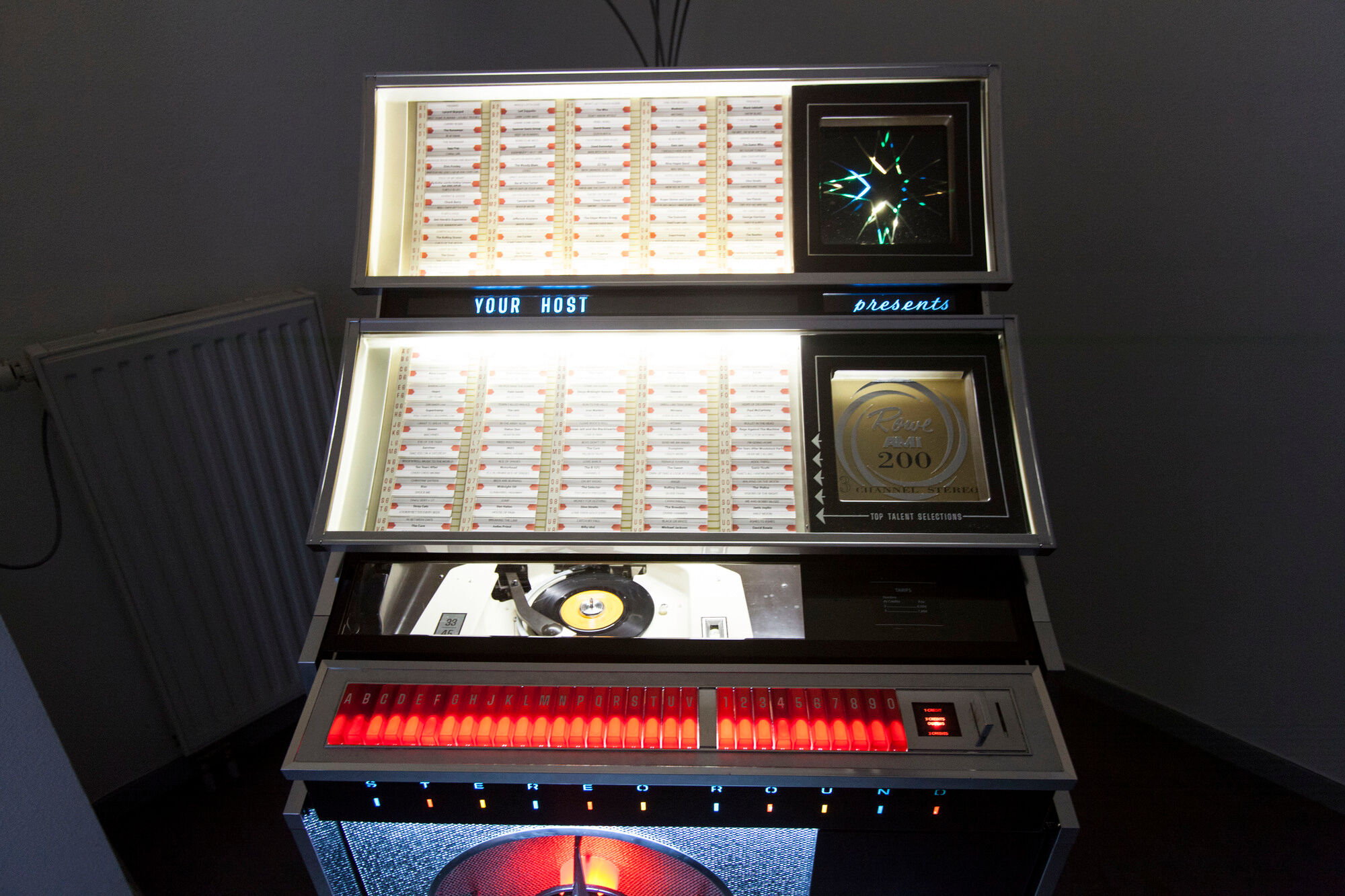 Jukebox Rowe friend from 1963 model"Jal" capa 100 vinyl compilation pop, rock, metal from 1950 to 1990