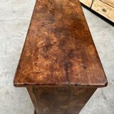 Brutalist furniture with 2 doors in elm.