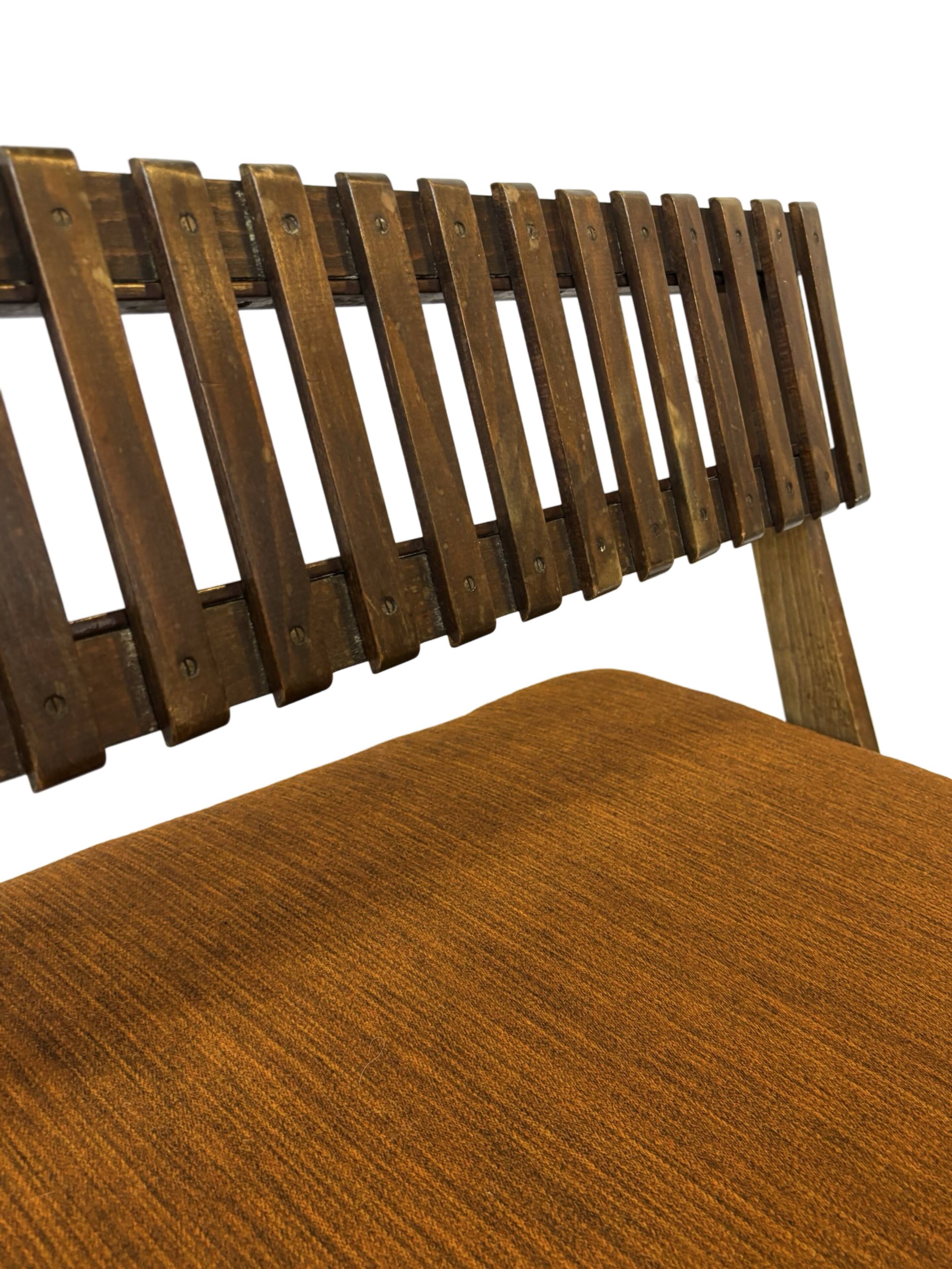 Mid-century daybed with removable backrest in oak 50's design