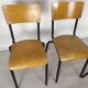 4 school chairs 1950