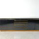 Brass and lacquer sideboard by Jean Claude Mahey, 1970s