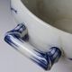Fine earthenware soup tureen Sarreguemines model Carmen, blue decoration 19th-20th century.