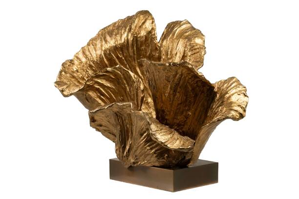 Lampe en bronze doré signée Chrystiane Charles, pour Maison Charles