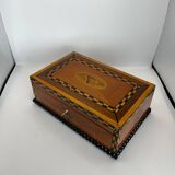 Antique Historicism Box with Birch Inlay, Germany, 1880
