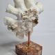 Old white coral "méandrine" on marble base, 25 cm
