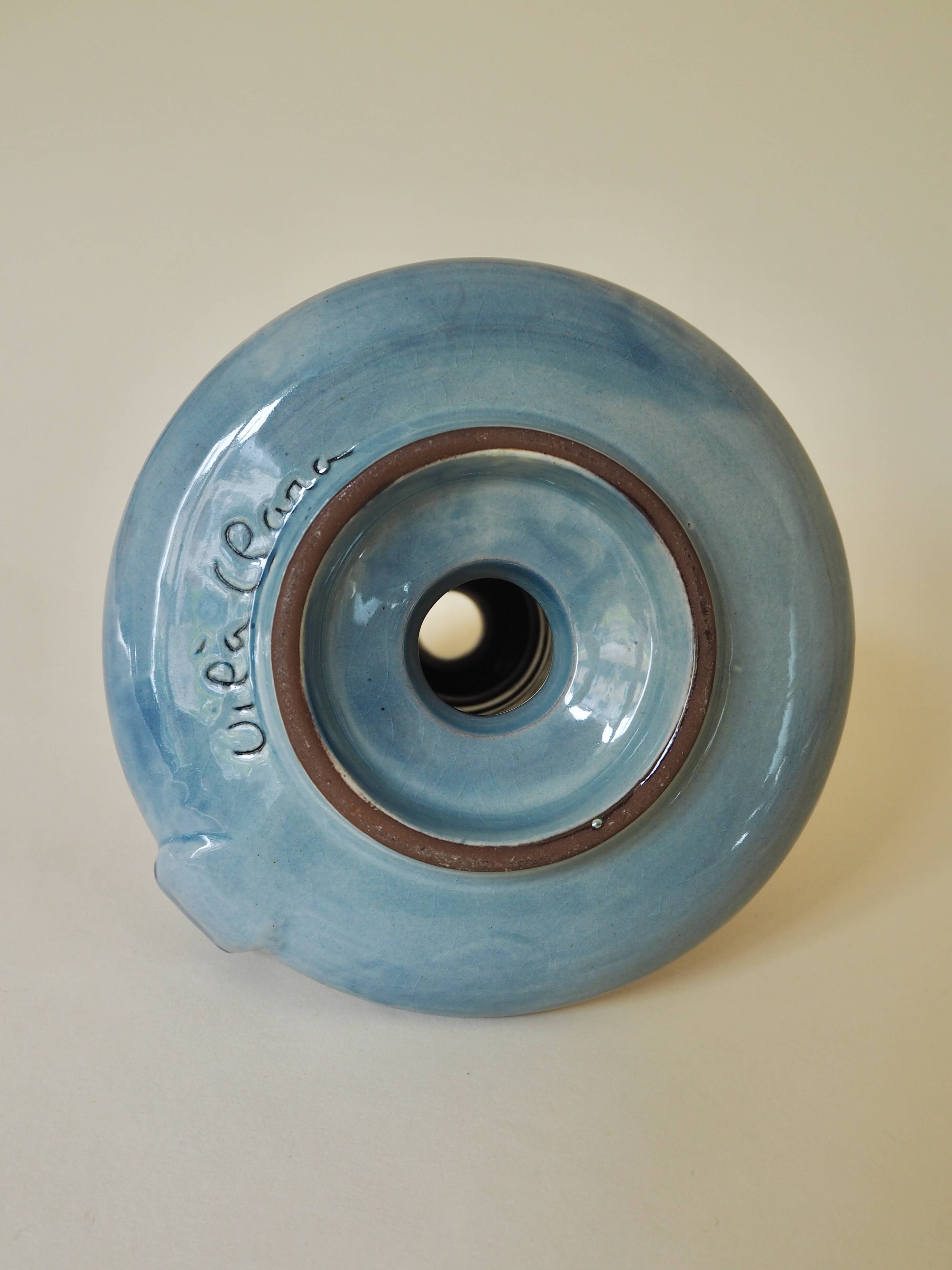 Pair of glazed ceramic candle holders Vilà Clara