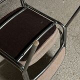 1970s designer chairs in metal and fabric