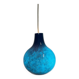 Peill and Putzler mid century vintage blue glass pendant chandelier