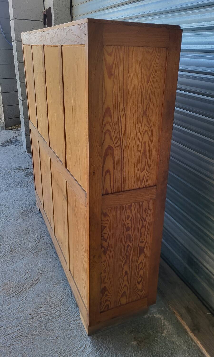 Authentique grand meuble rangement classeur Vintage en bois massif