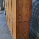 Authentique grand meuble rangement classeur Vintage en bois massif