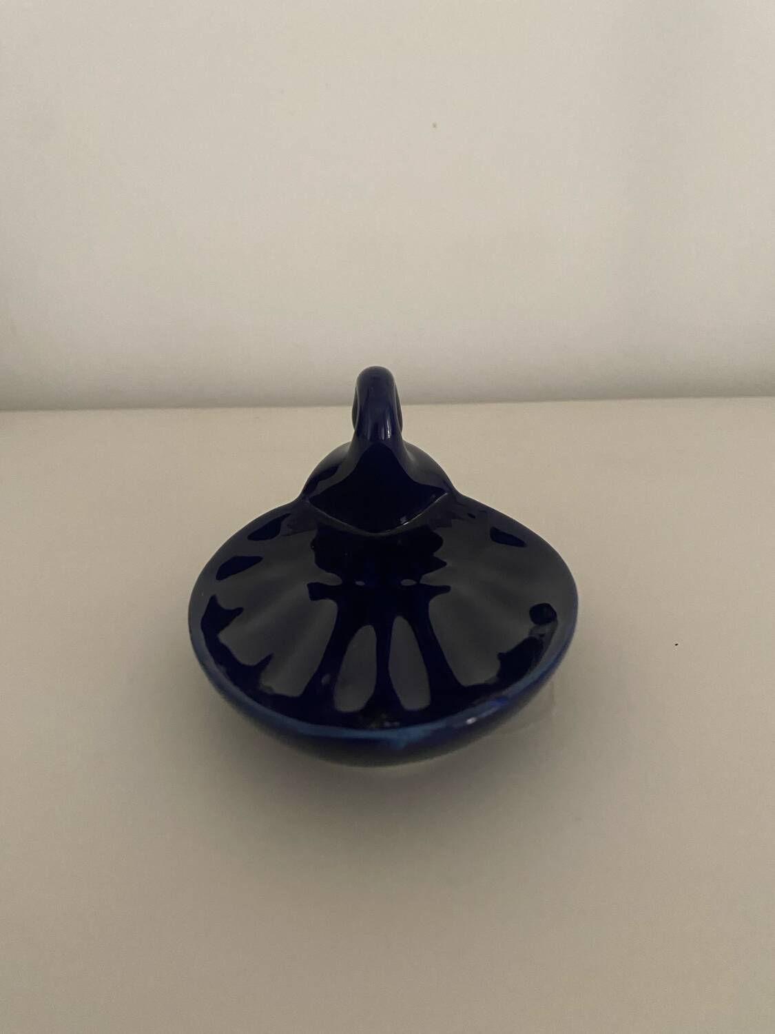 Porte-savon, vide poche cygne bleu