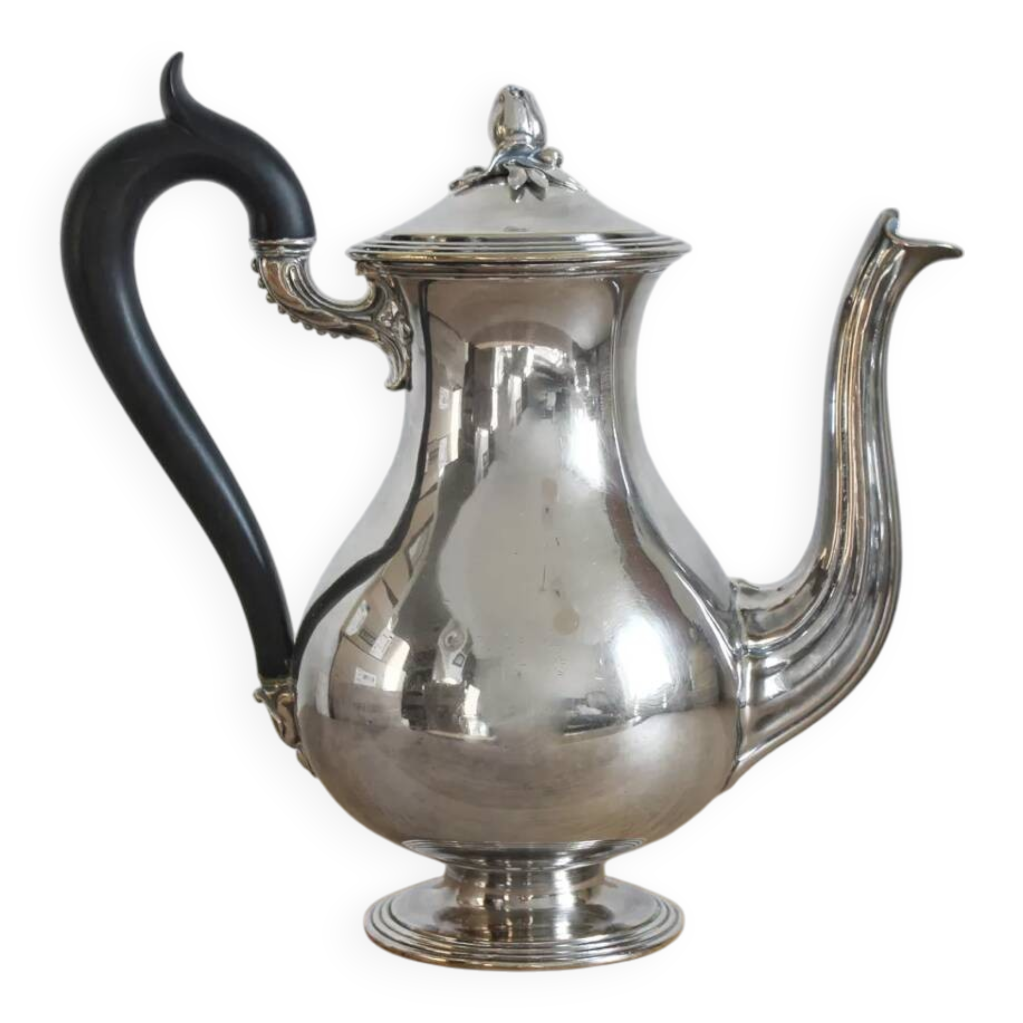 Antique silver-plated coffee pot by Christofle